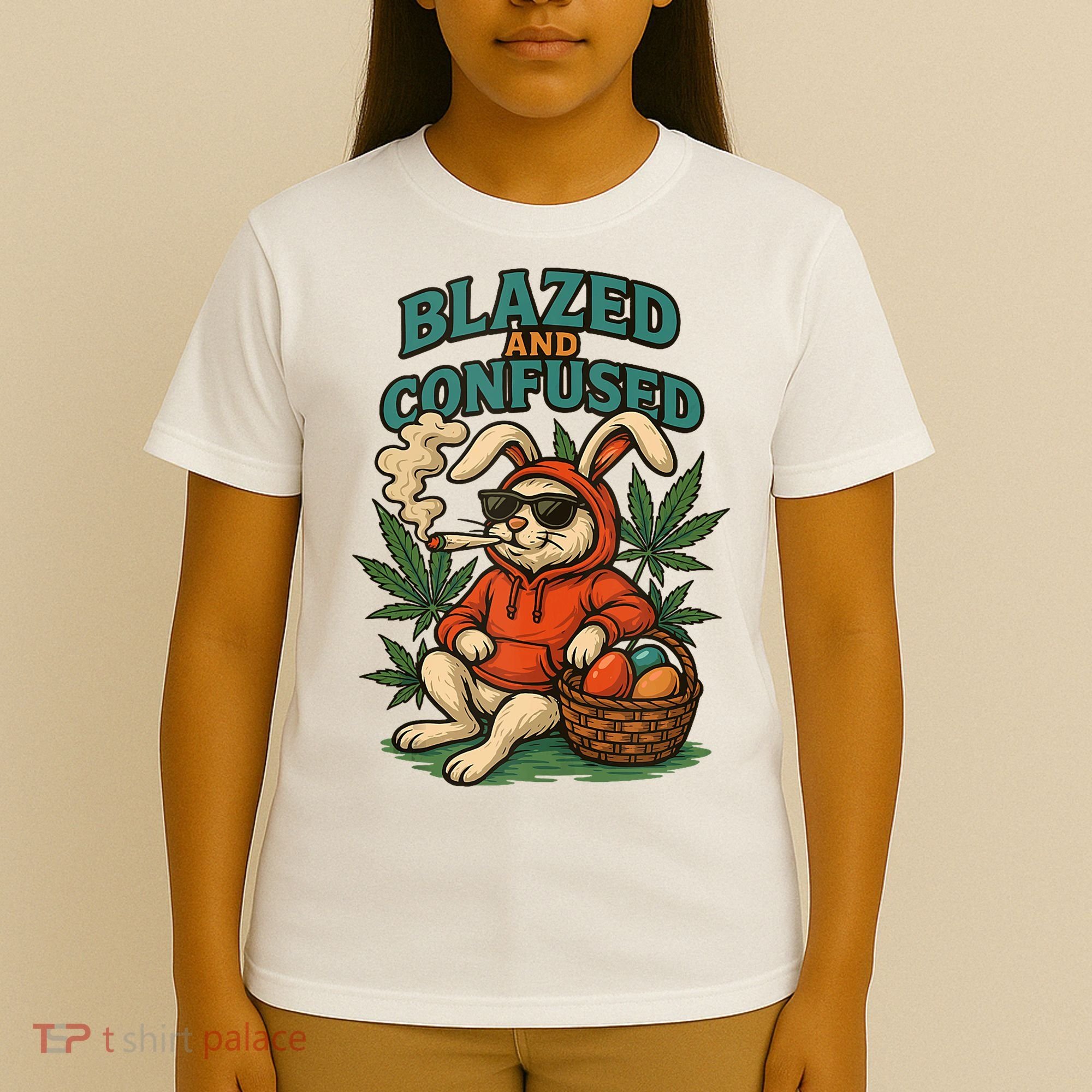  Rabbit Blazed And Confused Cool Bunny Easter Day 420 Tank Top T-Shirt