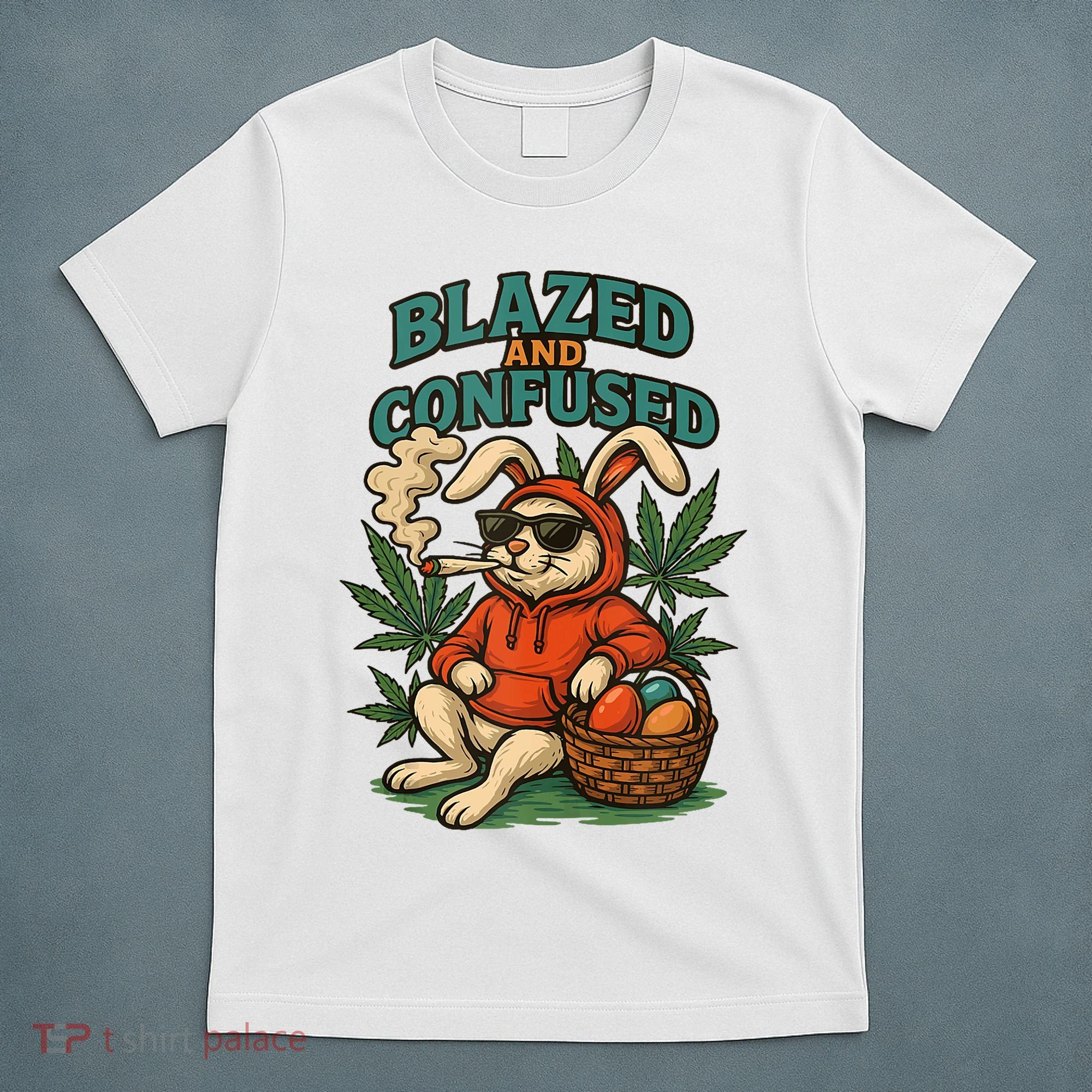  Rabbit Blazed And Confused Cool Bunny Easter Day 420 Tank Top T-Shirt