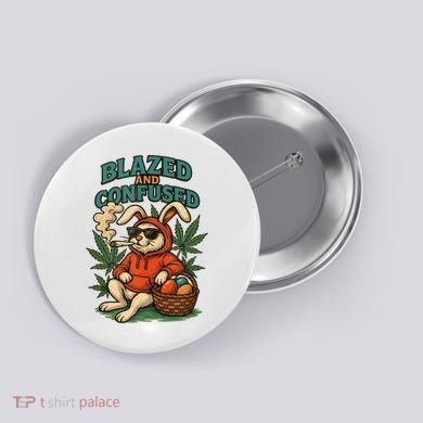  Rabbit Blazed And Confused Cool Bunny Easter Day 420 Tank Top Button