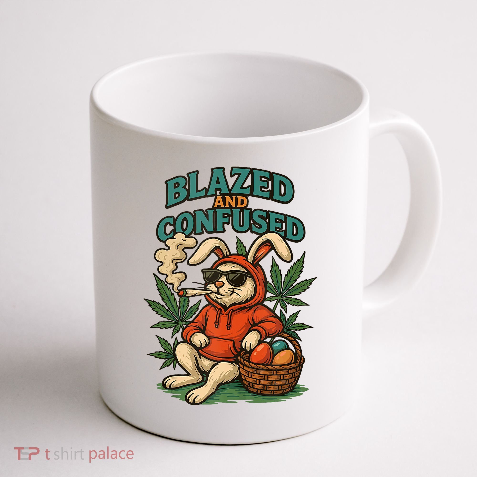  Rabbit Blazed And Confused Cool Bunny Easter Day 420 Tank Top Coffee Mug