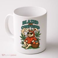  Rabbit Blazed And Confused Cool Bunny Easter Day 420 Tank Top Coffee Mug thumb 0