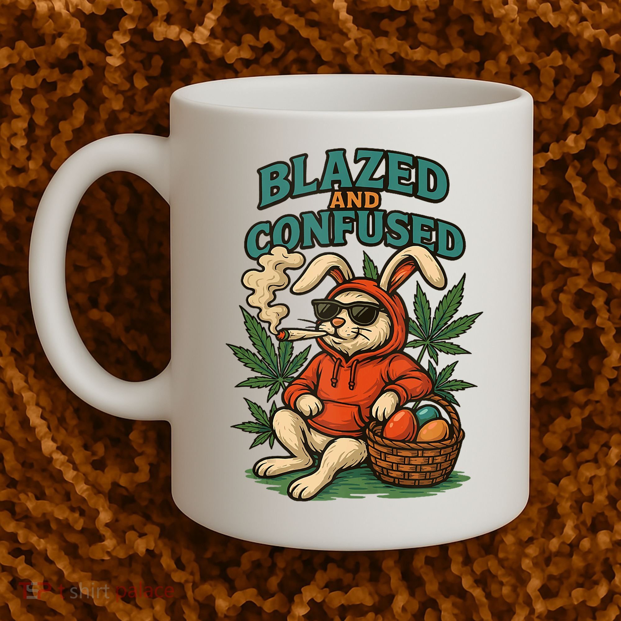  Rabbit Blazed And Confused Cool Bunny Easter Day 420 Tank Top Coffee Mug