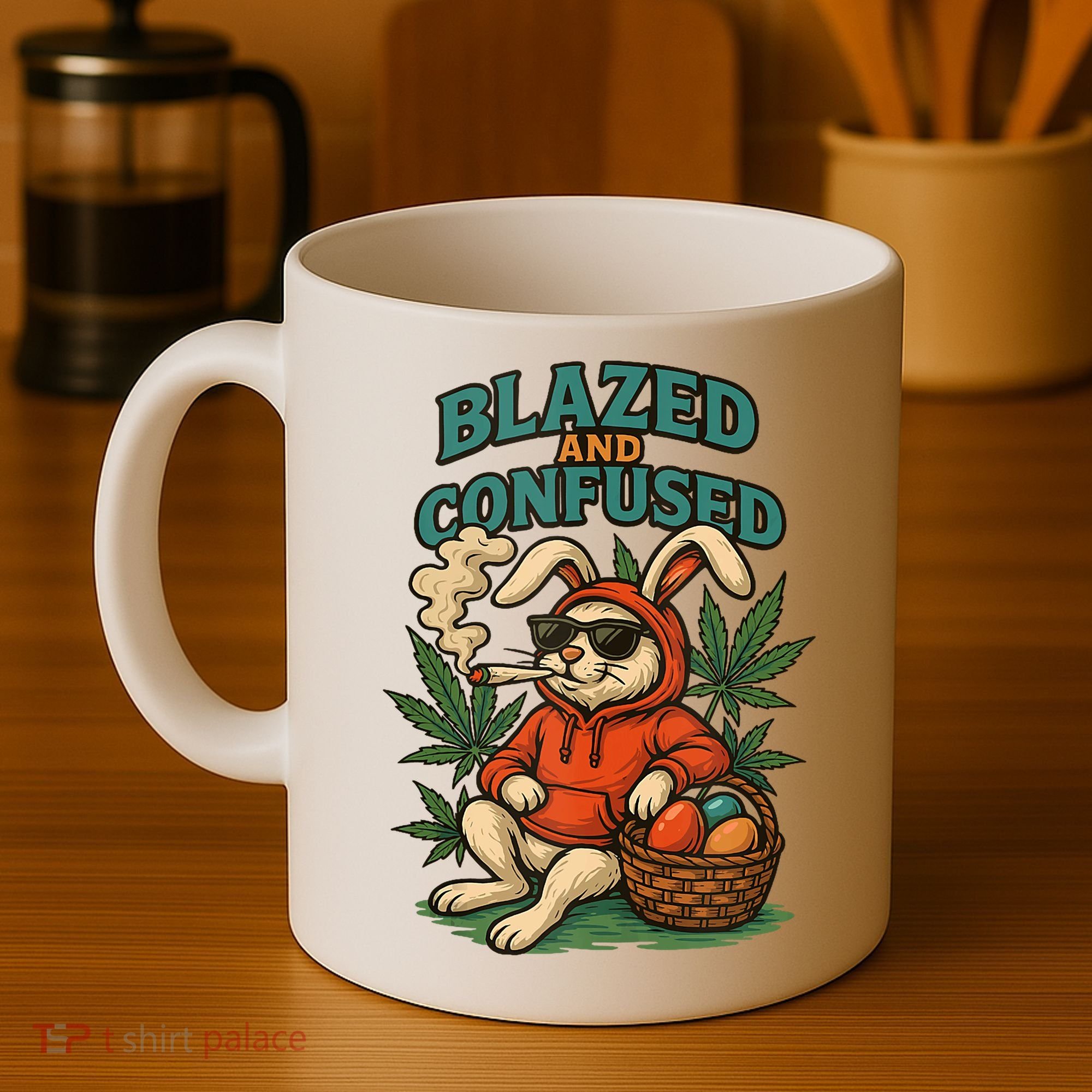 Rabbit Blazed And Confused Cool Bunny Easter Day 420 Tank Top Coffee Mug
