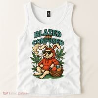  Rabbit Blazed And Confused Cool Bunny Easter Day 420 Tank Top Tank Top thumb 2