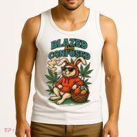  Rabbit Blazed And Confused Cool Bunny Easter Day 420 Tank Top Tank Top thumb 3