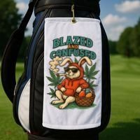  Rabbit Blazed And Confused Cool Bunny Easter Day 420 Tank Top Golf Towel thumb 2