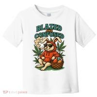  Rabbit Blazed And Confused Cool Bunny Easter Day 420 Tank Top Toddler T-Shirt thumb 0