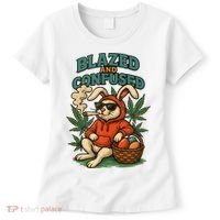  Rabbit Blazed And Confused Cool Bunny Easter Day 420 Tank Top Women's T-Shirt thumb 0