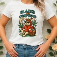  Rabbit Blazed And Confused Cool Bunny Easter Day 420 Tank Top Women's T-Shirt thumb 2