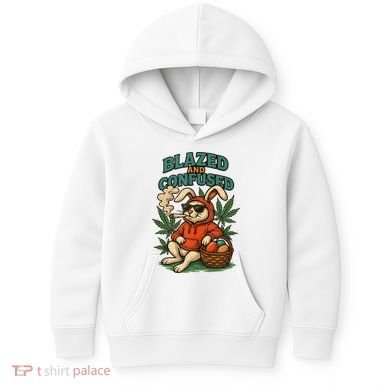 Rabbit Blazed And Confused Cool Bunny Easter Day 420 Tank Top Kids Hoodie