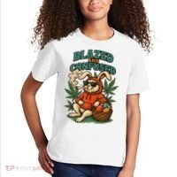  Rabbit Blazed And Confused Cool Bunny Easter Day 420 Tank Top Kids T-Shirt thumb 2
