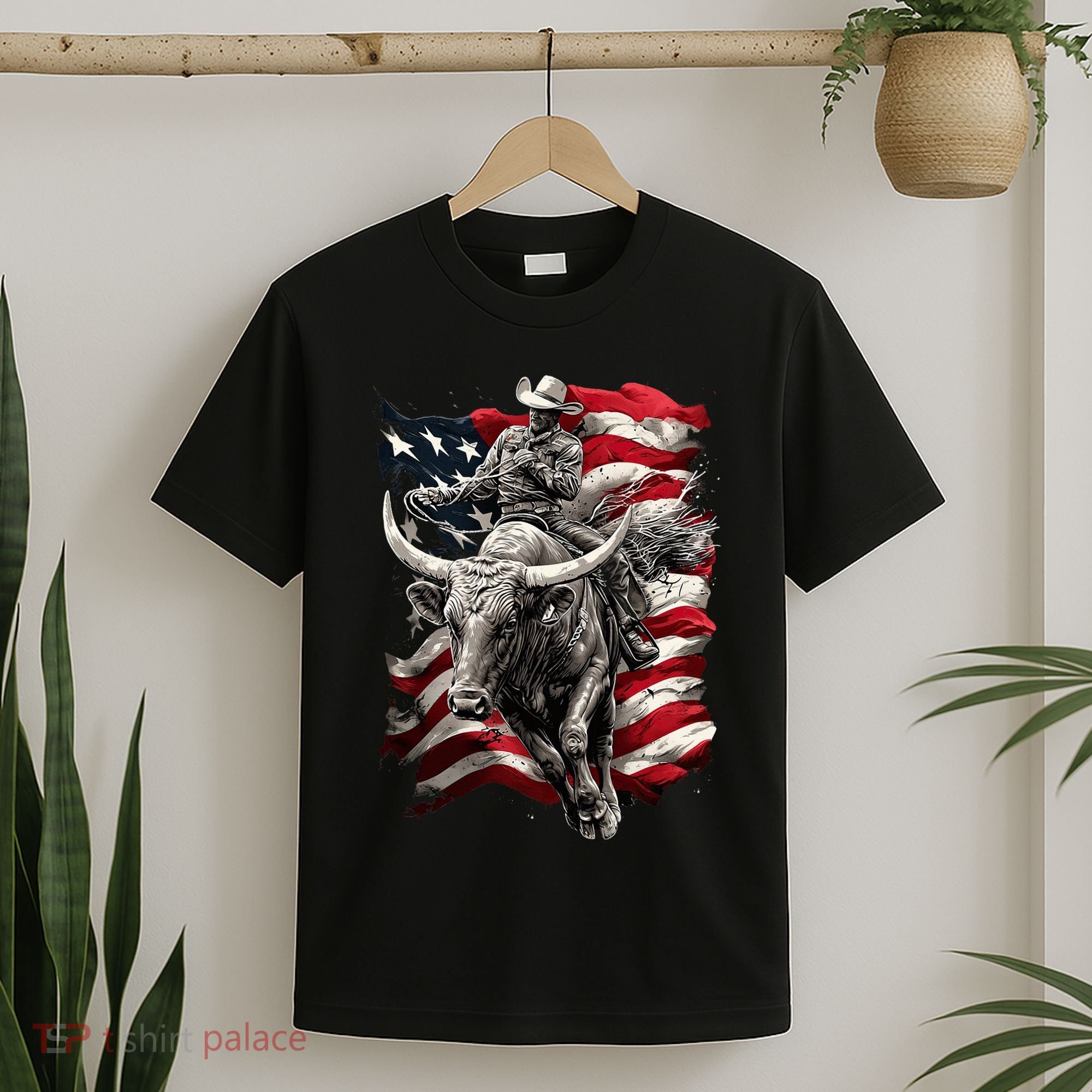 Rodeo Bucking Bull Riding Cowboy Western T-Shirt