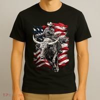 Rodeo Bucking Bull Riding Cowboy Western T-Shirt thumb 3