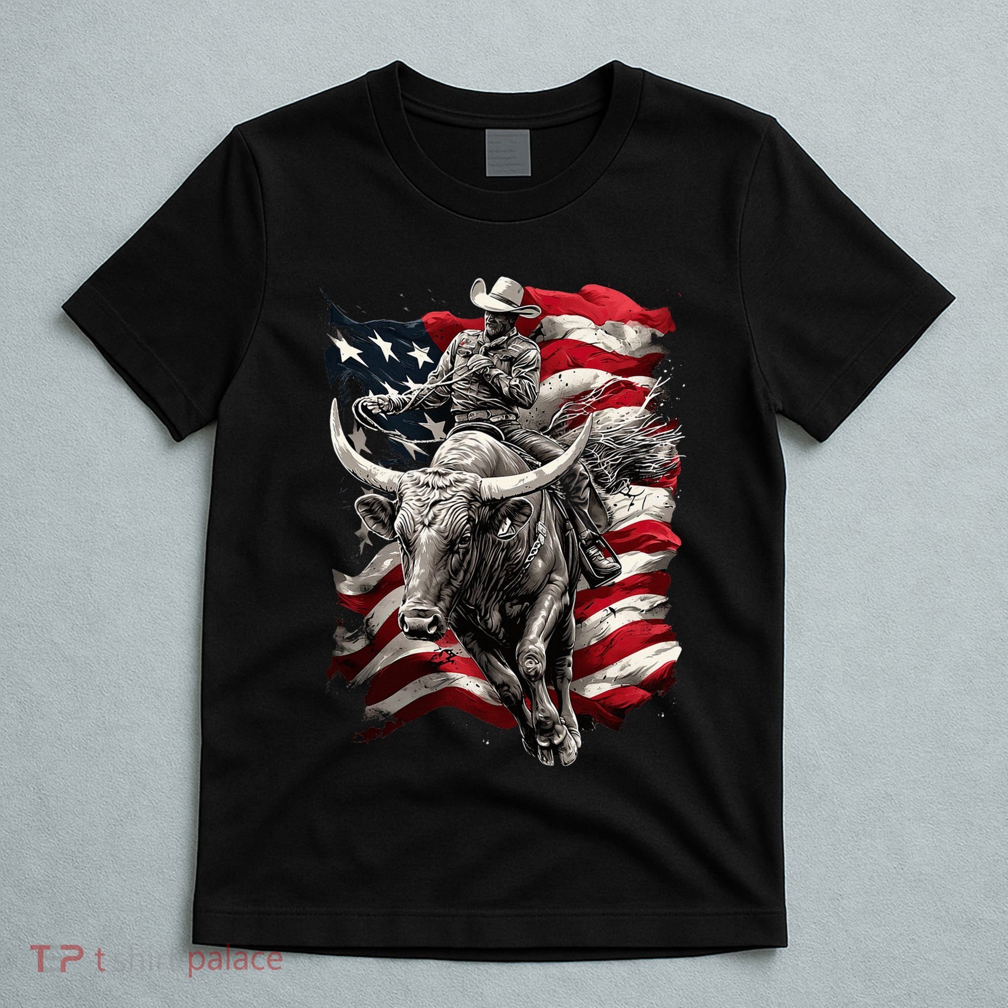 Rodeo Bucking Bull Riding Cowboy Western T-Shirt