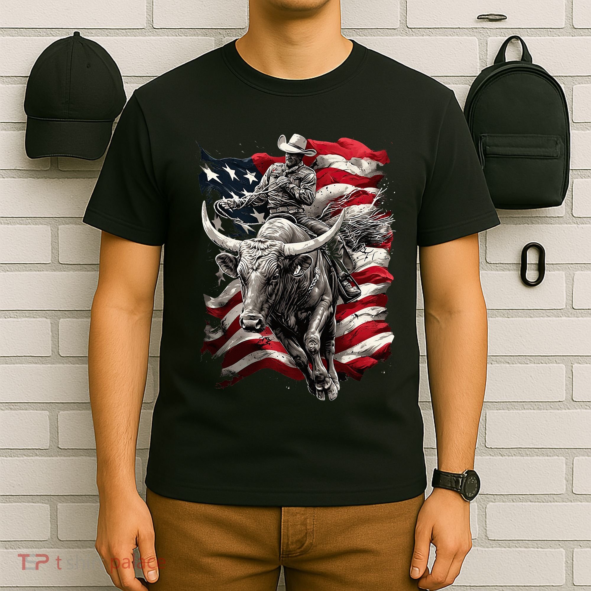 Rodeo Bucking Bull Riding Cowboy Western T-Shirt