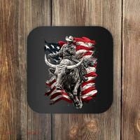 Rodeo Bucking Bull Riding Cowboy Western Coaster thumb 0
