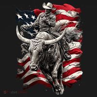 Rodeo Bucking Bull Riding Cowboy Western Women's Hoodie thumb 2
