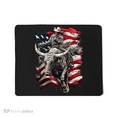 Rodeo Bucking Bull Riding Cowboy Western Mousepad