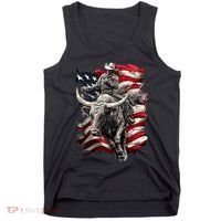 Rodeo Bucking Bull Riding Cowboy Western Tank Top thumb 0