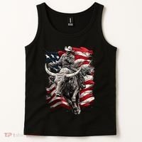 Rodeo Bucking Bull Riding Cowboy Western Tank Top thumb 2