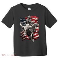 Rodeo Bucking Bull Riding Cowboy Western Toddler T-Shirt thumb 0