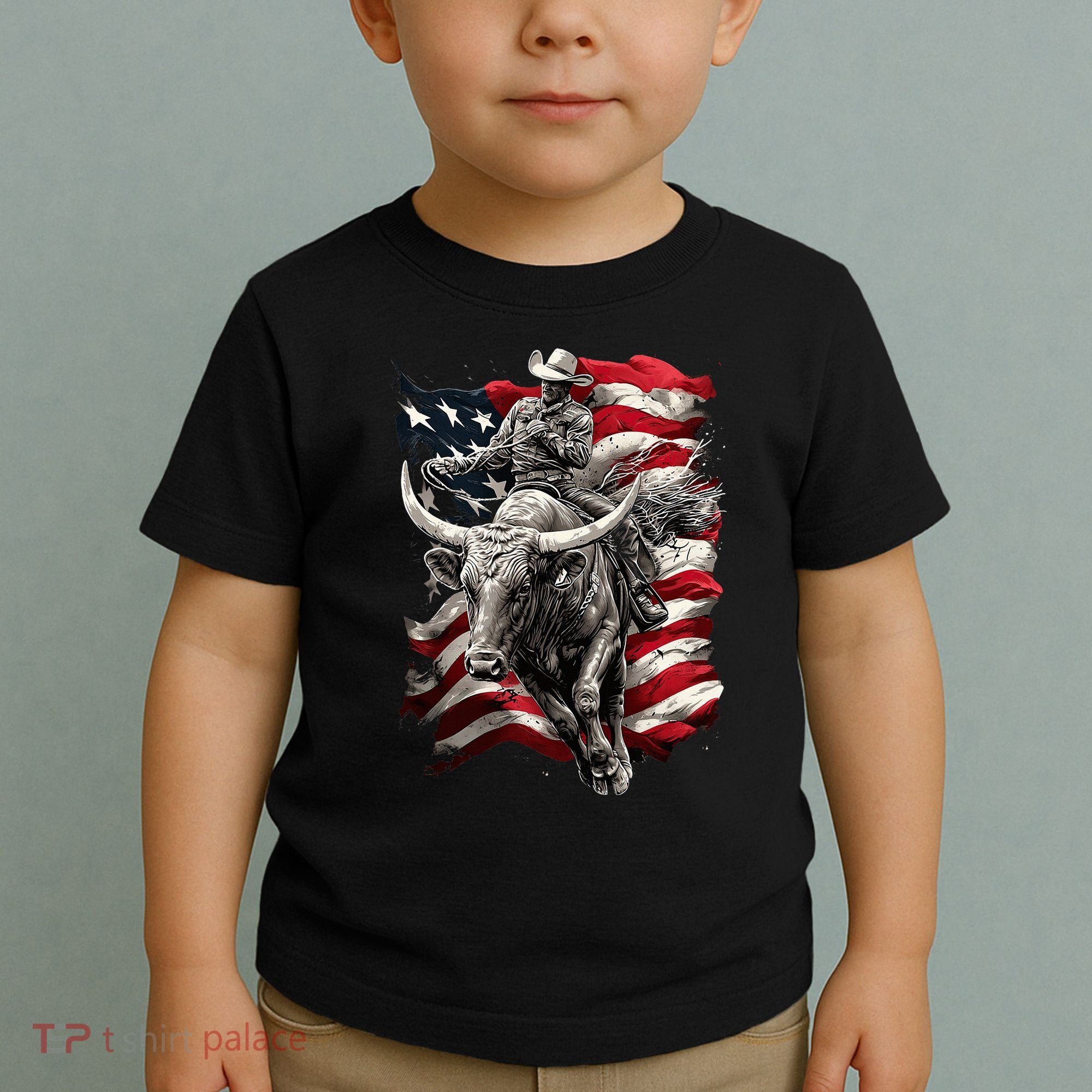 Rodeo Bucking Bull Riding Cowboy Western Toddler T-Shirt