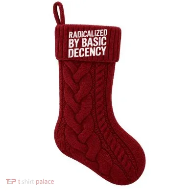 Radicalized By Basic Decency 2 Gift Knit Stocking