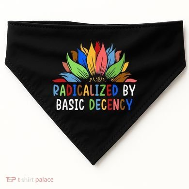 Radicalized By Basic Decency Sunflower USA-Made Doggie Bandana