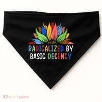 Radicalized By Basic Decency Sunflower USA-Made Doggie Bandana thumb 0