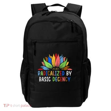 Radicalized By Basic Decency Sunflower Backpack