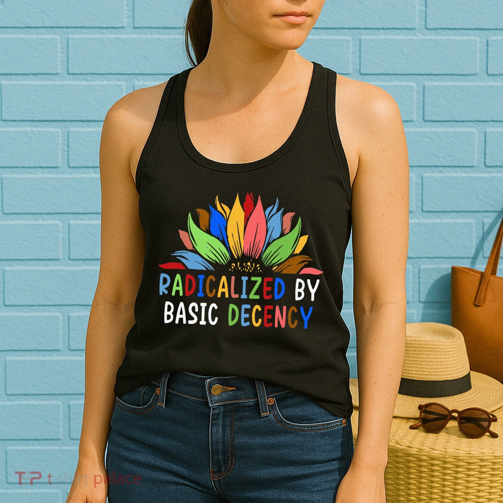Radicalized By Basic Decency Sunflower Women's Tank Top