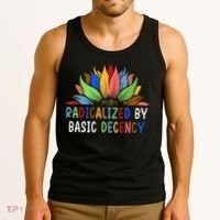 Radicalized By Basic Decency Sunflower Tank Top thumb 3