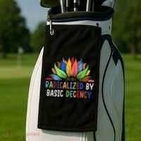 Radicalized By Basic Decency Sunflower Golf Towel thumb 2