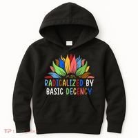 Radicalized By Basic Decency Sunflower Kids Hoodie thumb 0