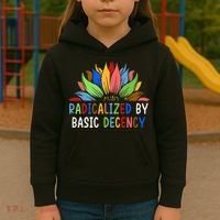 Radicalized By Basic Decency Sunflower Kids Hoodie thumb 3