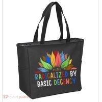 Radicalized By Basic Decency Sunflower Tote Bag thumb 2