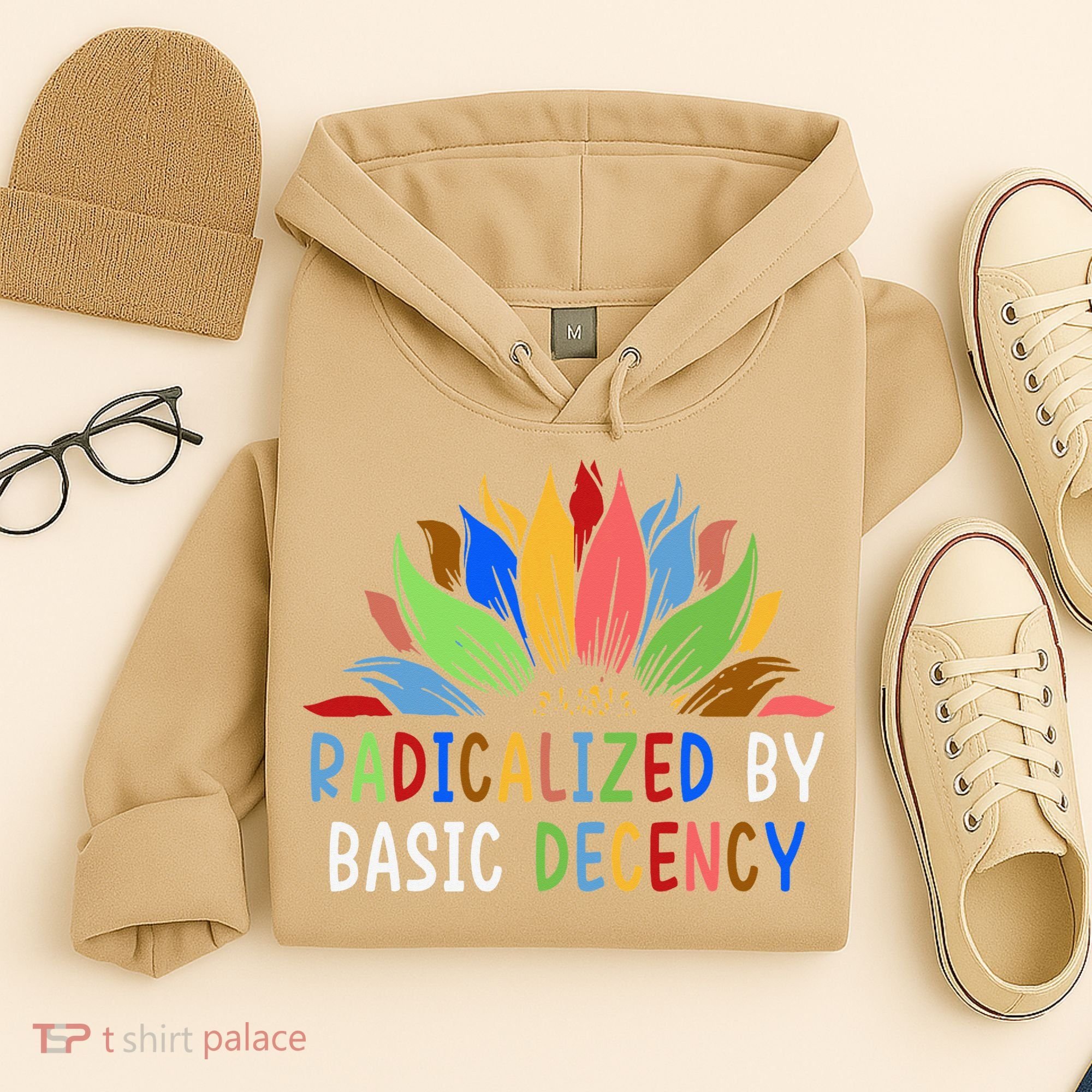 Radicalized By Basic Decency Sunflower Hoodie
