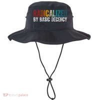 Radicalized By Basic Decency Funny Social Democracy Bucket Hat thumb 0