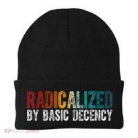 Radicalized By Basic Decency Funny Social Democracy Beanie thumb 0