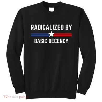 Radicalized By Basic Decency Funny Social Democracy  Sweatshirt