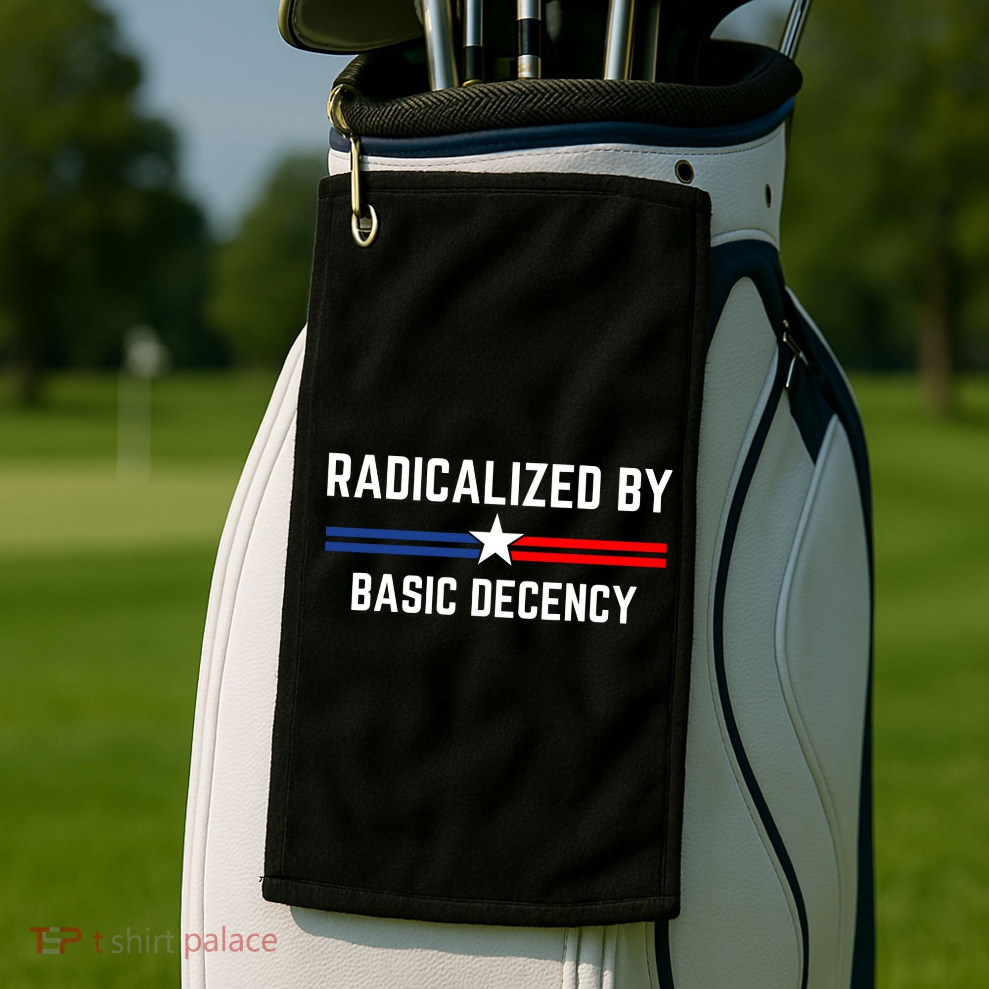 Radicalized By Basic Decency Funny Social Democracy  Golf Towel