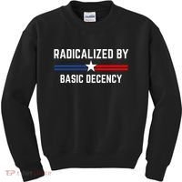 Radicalized By Basic Decency Funny Social Democracy  Kids Sweatshirt thumb 0