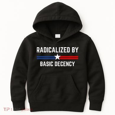 Radicalized By Basic Decency Funny Social Democracy  Kids Hoodie