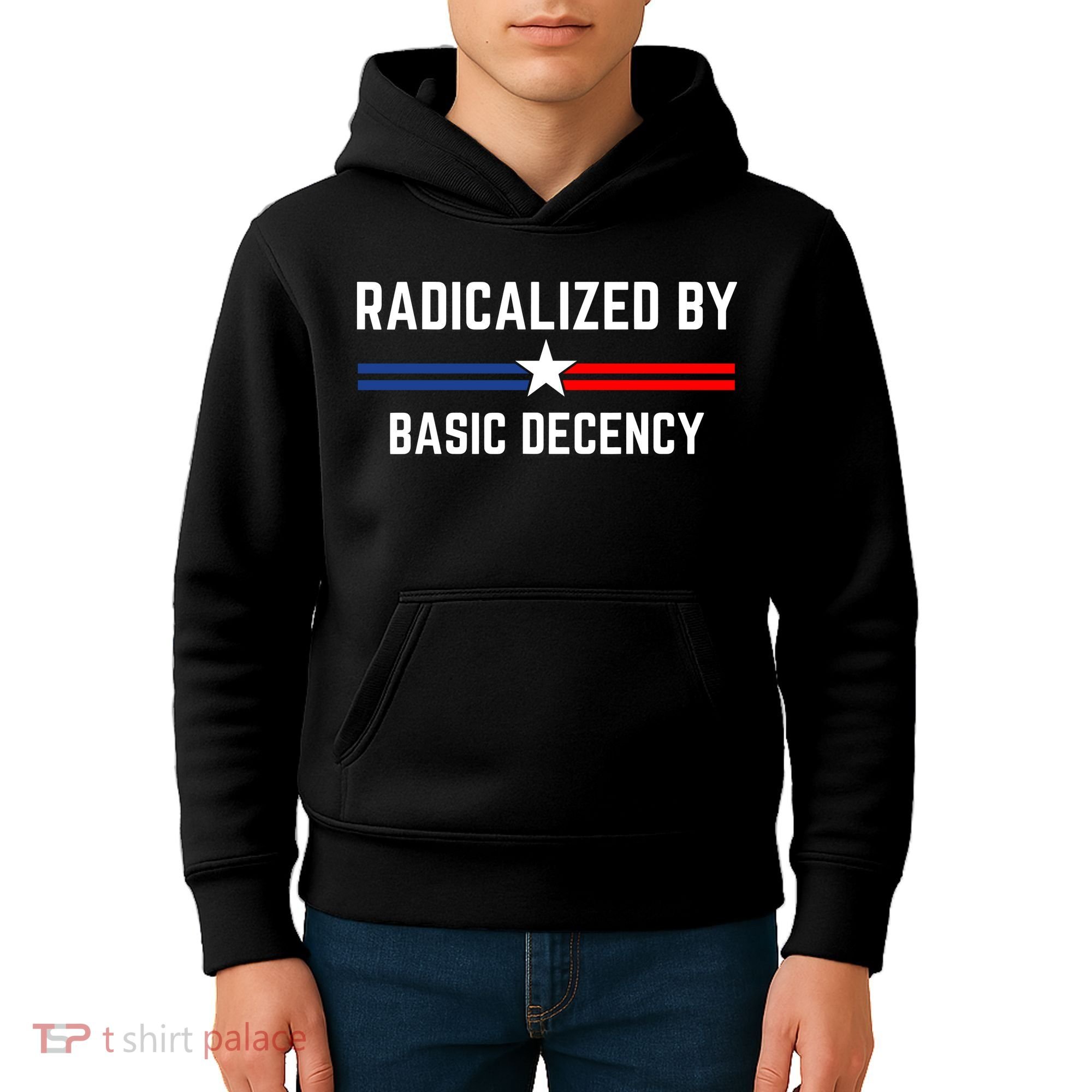 Radicalized By Basic Decency Funny Social Democracy  Kids Hoodie