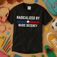 Radicalized By Basic Decency Funny Social Democracy  Kids T-Shirt thumb 3