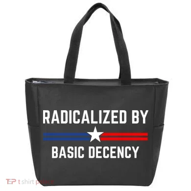 Radicalized By Basic Decency Funny Social Democracy  Tote Bag