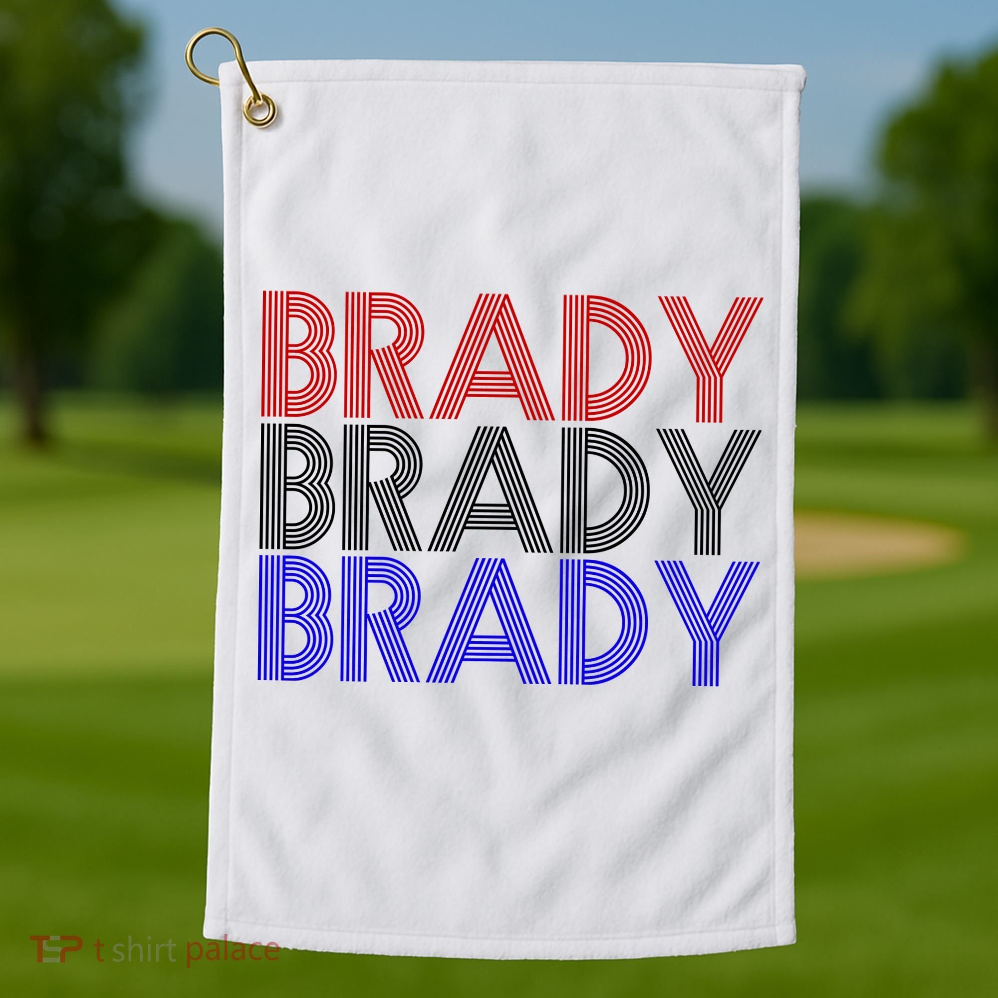 Retro Brady Brady Brady Golf Towel
