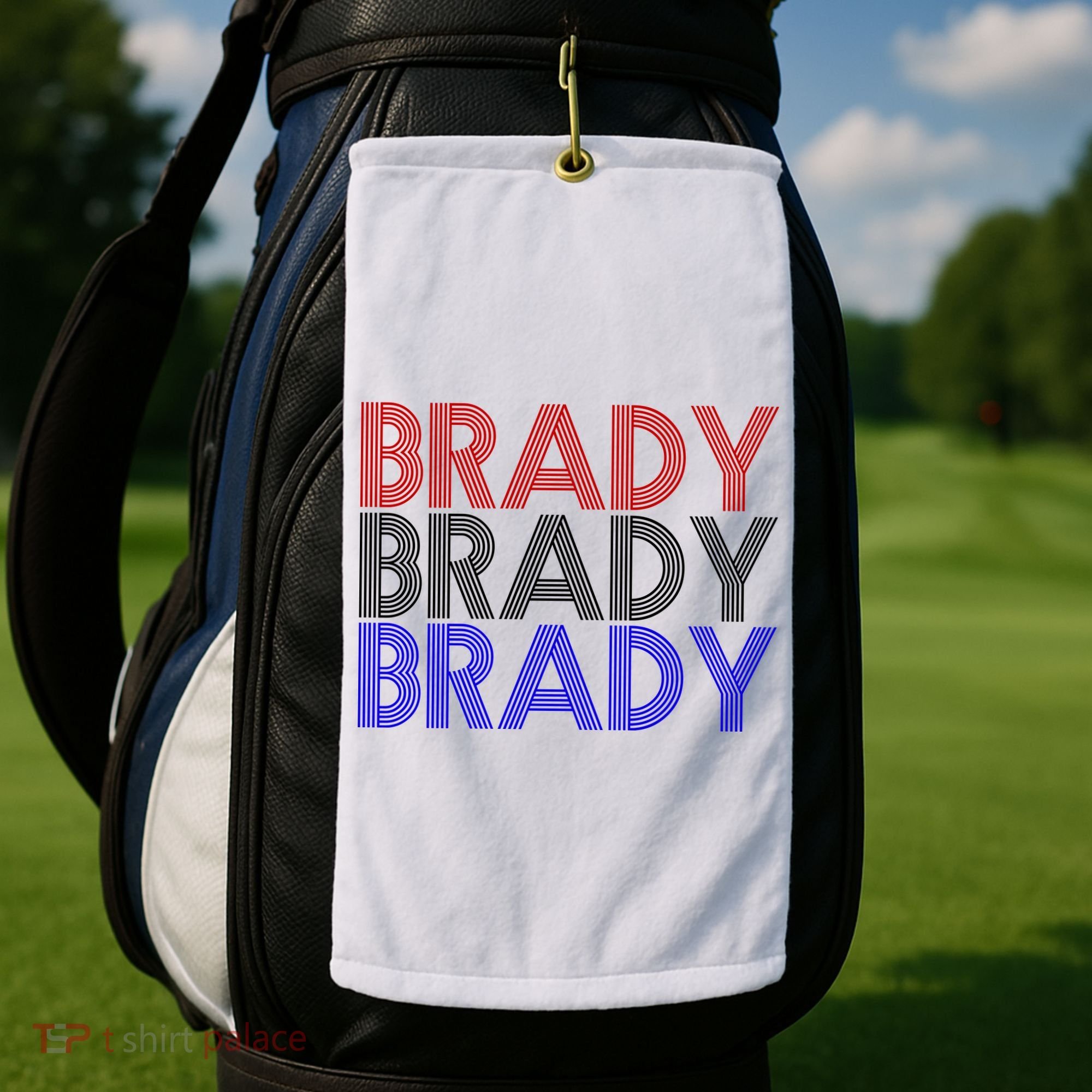 Retro Brady Brady Brady Golf Towel