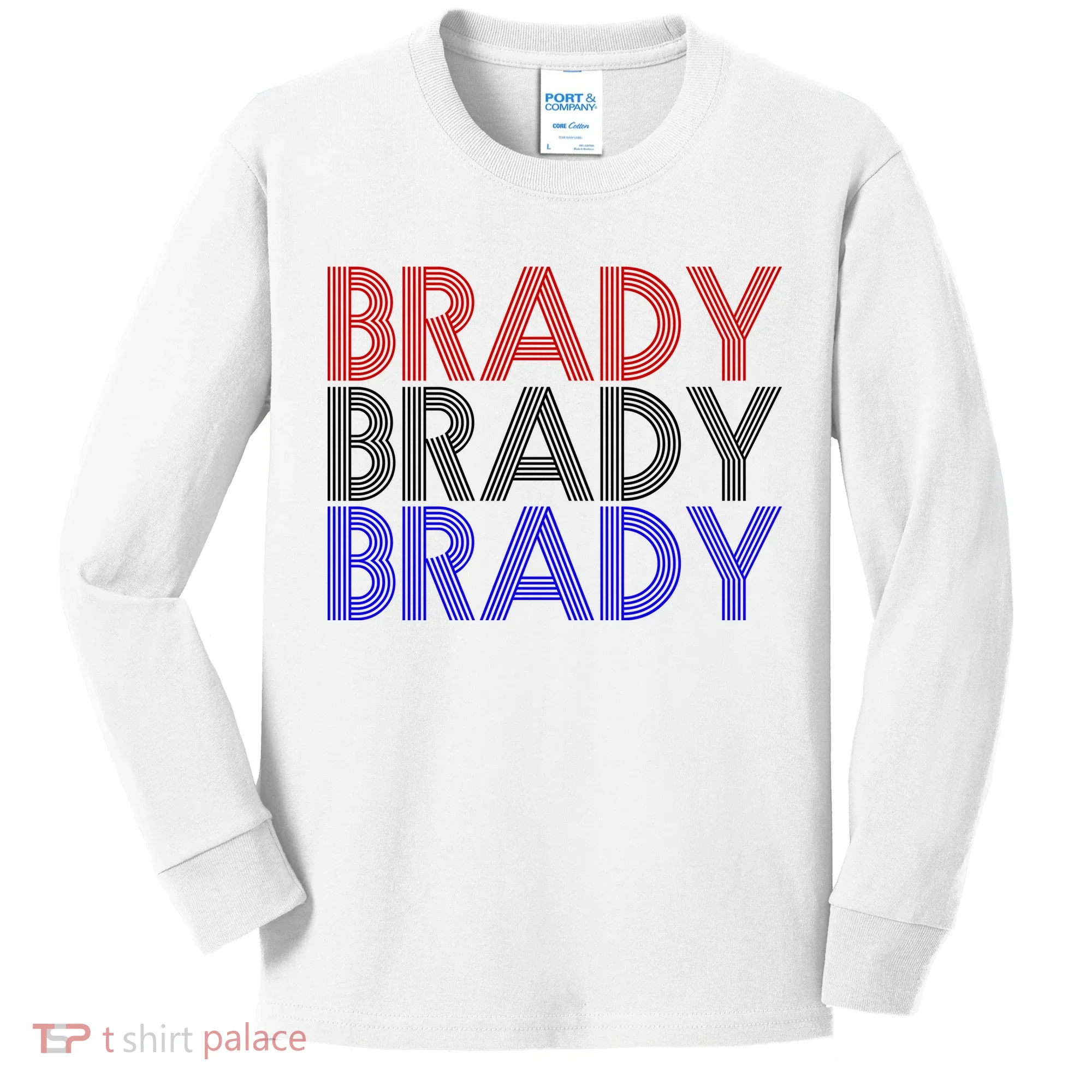 Retro Brady Brady Brady Kids Long Sleeve Shirt