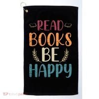 Read Books Be Happy Librarian Book Nerd Gift Reading Cute Gift Golf Towel thumb 0